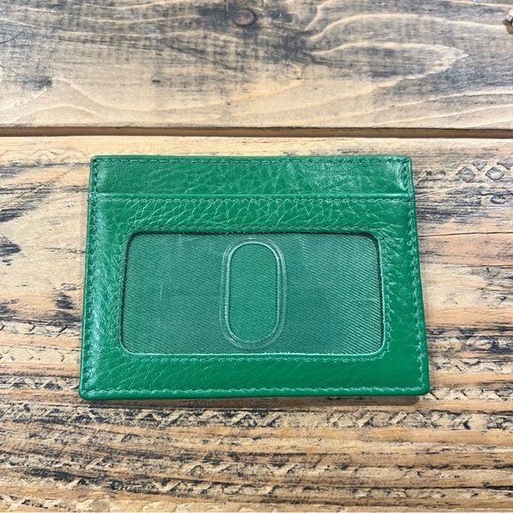 Handbags - Genuine Leather Green Card Wallet